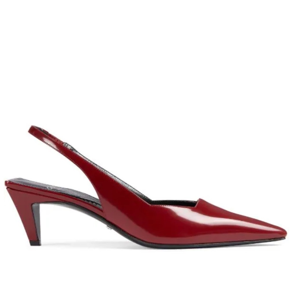 Gucci Mallory 55 Patent Leather Slingback Pumps - Cherry size EU 39 - Picture 5 of 6